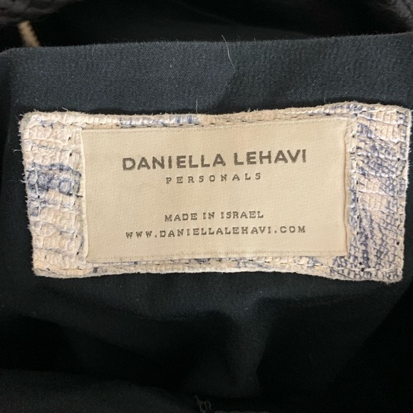 DANIELLA LEHAVI Gray White SNAKESKIN Embossed TEXTURED Backpack DESIGNER PURSE - Picture 6 of 6